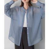 バンドカラー オーバーサイズシアーシャツ | ad thie | 詳細画像15
