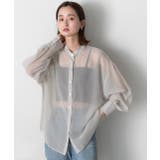 バンドカラー オーバーサイズシアーシャツ | ad thie | 詳細画像20