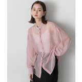 バンドカラー オーバーサイズシアーシャツ | ad thie | 詳細画像3
