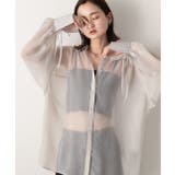 リボンデザイン オーバーシアーシャツ | ad thie | 詳細画像4 