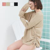 リブ素材ラッシュガード ドロストデザインプルオーバー | ad thie | 詳細画像1 