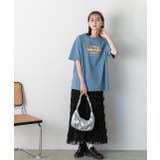 ヴィンテージ風ロゴ ピグメントTシャツ | ad thie | 詳細画像26 