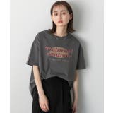 ヴィンテージ風ロゴ ピグメントTシャツ | ad thie | 詳細画像3 