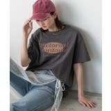 ヴィンテージ風ロゴ ピグメントTシャツ | ad thie | 詳細画像7 