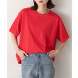 レッド | ヴィンテージライク ピグメントTシャツ | ad thie