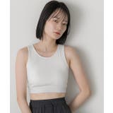 カップ付きクロップドタンクトップ | ad thie | 詳細画像2