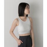 カップ付きクロップドタンクトップ | ad thie | 詳細画像3