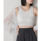 カップ付きクロップドタンクトップ | ad thie | 詳細画像8