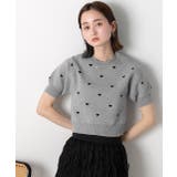 ハート総柄 パフスリーブニット | ad thie | 詳細画像12 