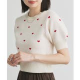 ハート総柄 パフスリーブニット | ad thie | 詳細画像17 