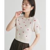 ハート総柄 パフスリーブニット | ad thie | 詳細画像18 