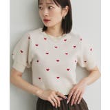 ハート総柄 パフスリーブニット | ad thie | 詳細画像19 