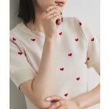 ハート総柄 パフスリーブニット | ad thie | 詳細画像20 