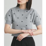 ハート総柄 パフスリーブニット | ad thie | 詳細画像5 