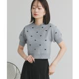 ハート総柄 パフスリーブニット | ad thie | 詳細画像6 