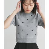 ハート総柄 パフスリーブニット | ad thie | 詳細画像8 