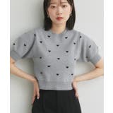 ハート総柄 パフスリーブニット | ad thie | 詳細画像9 