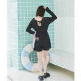 リブ素材ラッシュガード オールインワン | ad thie | 詳細画像2 