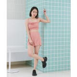 リブ素材スイムウェア3点SET アシンメトリーギャザーデザイン | ad thie | 詳細画像52 