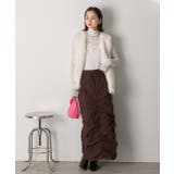 Iライン・ナイロン ギャザーデザインスカート | ad thie | 詳細画像10