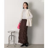 Iライン・ナイロン ギャザーデザインスカート | ad thie | 詳細画像12