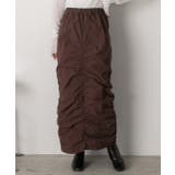 Iライン・ナイロン ギャザーデザインスカート | ad thie | 詳細画像13