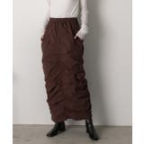 Iライン・ナイロン ギャザーデザインスカート | ad thie | 詳細画像15