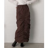 Iライン・ナイロン ギャザーデザインスカート | ad thie | 詳細画像16