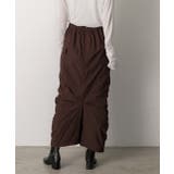 Iライン・ナイロン ギャザーデザインスカート | ad thie | 詳細画像18