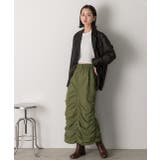 Iライン・ナイロン ギャザーデザインスカート | ad thie | 詳細画像24