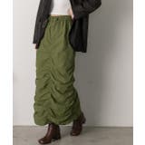 Iライン・ナイロン ギャザーデザインスカート | ad thie | 詳細画像25