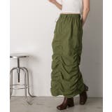 Iライン・ナイロン ギャザーデザインスカート | ad thie | 詳細画像28