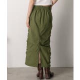 Iライン・ナイロン ギャザーデザインスカート | ad thie | 詳細画像30