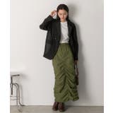 Iライン・ナイロン ギャザーデザインスカート | ad thie | 詳細画像31