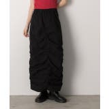 Iライン・ナイロン ギャザーデザインスカート | ad thie | 詳細画像34