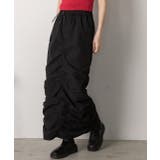 Iライン・ナイロン ギャザーデザインスカート | ad thie | 詳細画像35