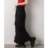 Iライン・ナイロン ギャザーデザインスカート | ad thie | 詳細画像36