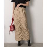 Iライン・ナイロン ギャザーデザインスカート | ad thie | 詳細画像4