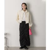 Iライン・ナイロン ギャザーデザインスカート | ad thie | 詳細画像43