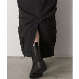 Iライン・ナイロン ギャザーデザインスカート | ad thie | 詳細画像52