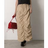 Iライン・ナイロン ギャザーデザインスカート | ad thie | 詳細画像6