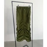 Iライン・ナイロン ギャザーデザインスカート | ad thie | 詳細画像60