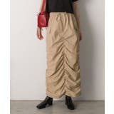 Iライン・ナイロン ギャザーデザインスカート | ad thie | 詳細画像7