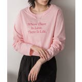 ピンク | 【2024AW新作】3段ロゴプリント ロングTシャツ | ad thie