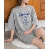 モクグレー×モクグレー | アイスクリームプリント スムースショートパンツルームウェア | ad thie