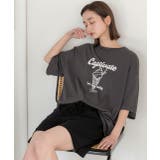 チャコール×ブラック | アイスクリームプリント スムースショートパンツルームウェア | ad thie