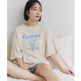 アイボリー×モクグレー | アイスクリームプリント スムースショートパンツルームウェア | ad thie