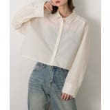 刺繍入り ショート丈シャツ | ad thie | 詳細画像13