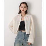 刺繍入り ショート丈シャツ | ad thie | 詳細画像7