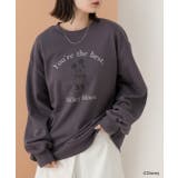 チャコール | ≪Mickey Mouse≫ 裏毛ビッグプルオーバー | ad thie